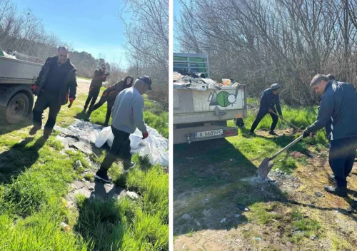 Разчистиха незаконно сметище за строителни отпадъци и пластмаса в гора край Созопол