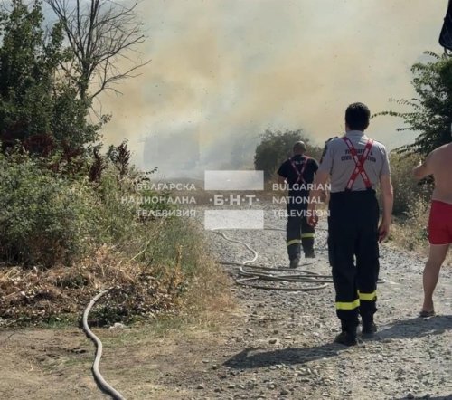 Голям пожар край Слънчев бряг: Огънят обхвана 100 декара и се насочва към Кошарица