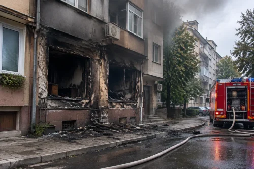 Пожар изпепели две стаи в кооперация на ул. „Уилям Гладстон“