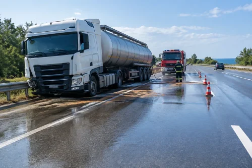 АПИ възстанови движението по път I-9 Бургас–Варна край Баня