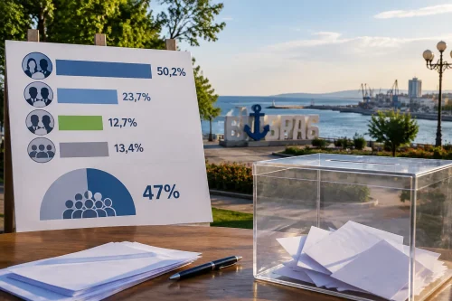 Йотова и Вълчев минават 50%, но 47% активност блокира първи тур