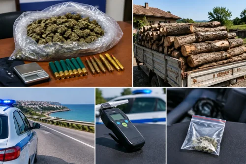 Полицията в Царево иззе килограм марихуана и 9 кубика дърва