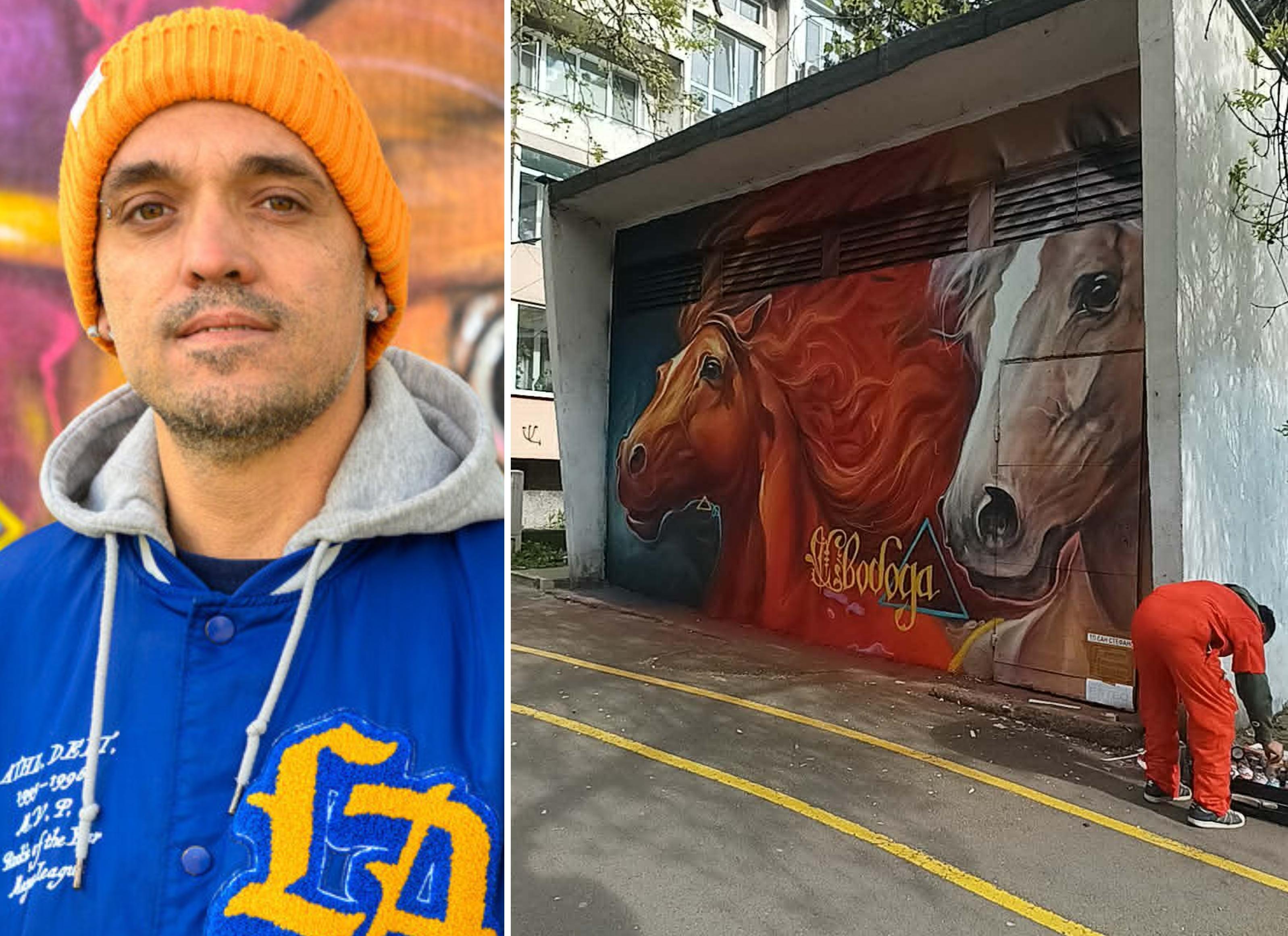 Нов графит с послание &bdquo;Свобода&ldquo; превърна трафопост в Бургас в градско изкуство (СНИМКИ)