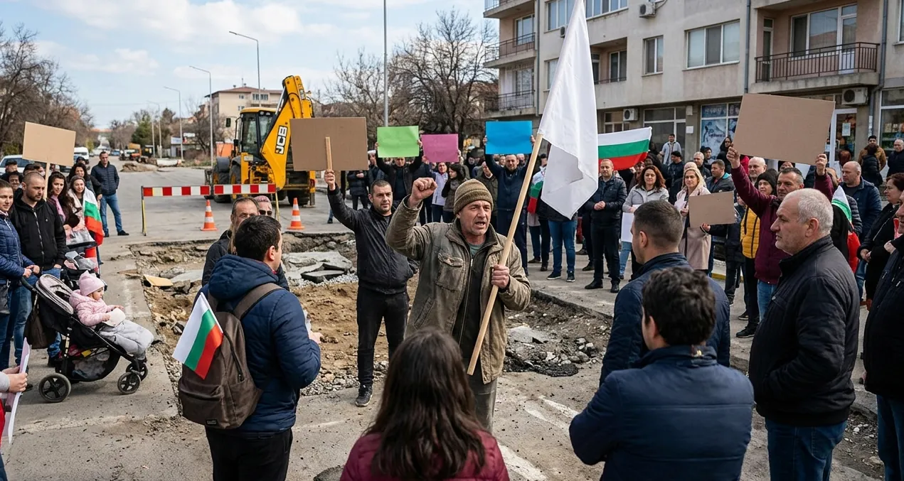 Протест в Сарафово: Жители блокират улица заради ремонт