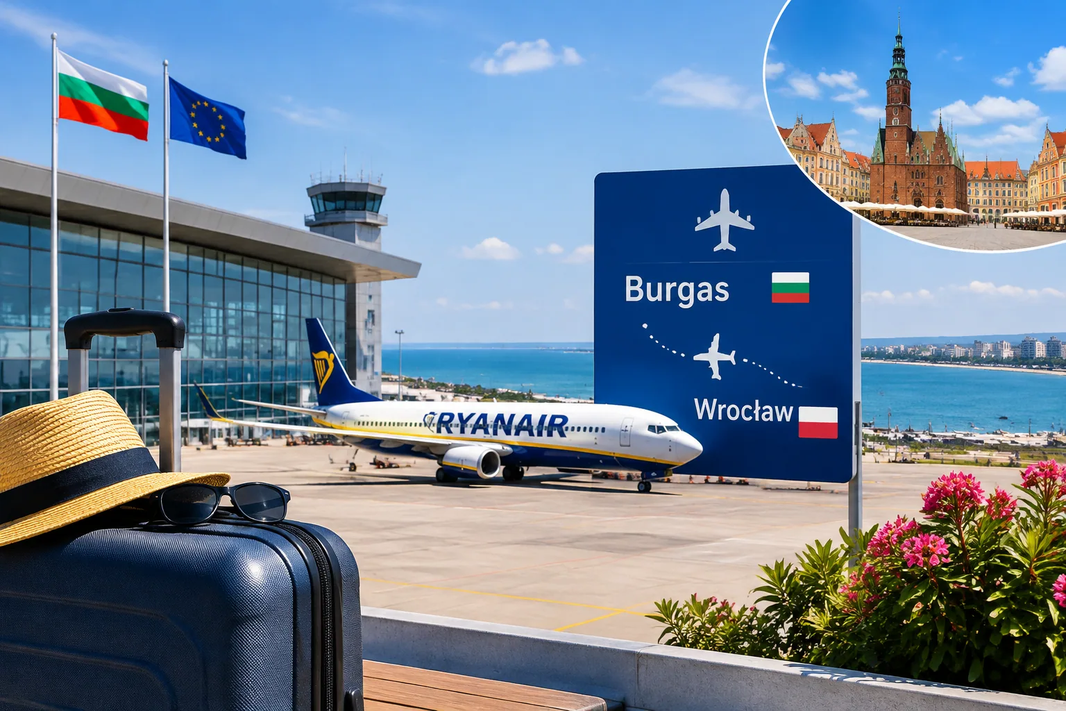 Ryanair пуска редовни полети Бургас–Вроцлав от март 2027