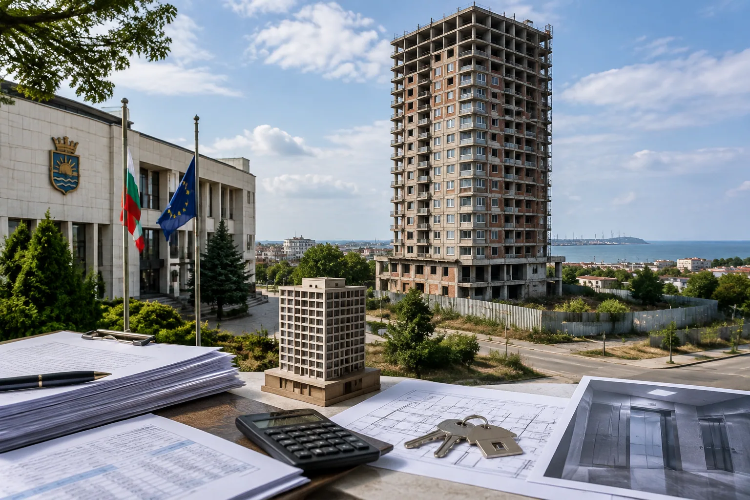 Община Бургас и синдикът спорят за данъчни оценки на Небостъргача