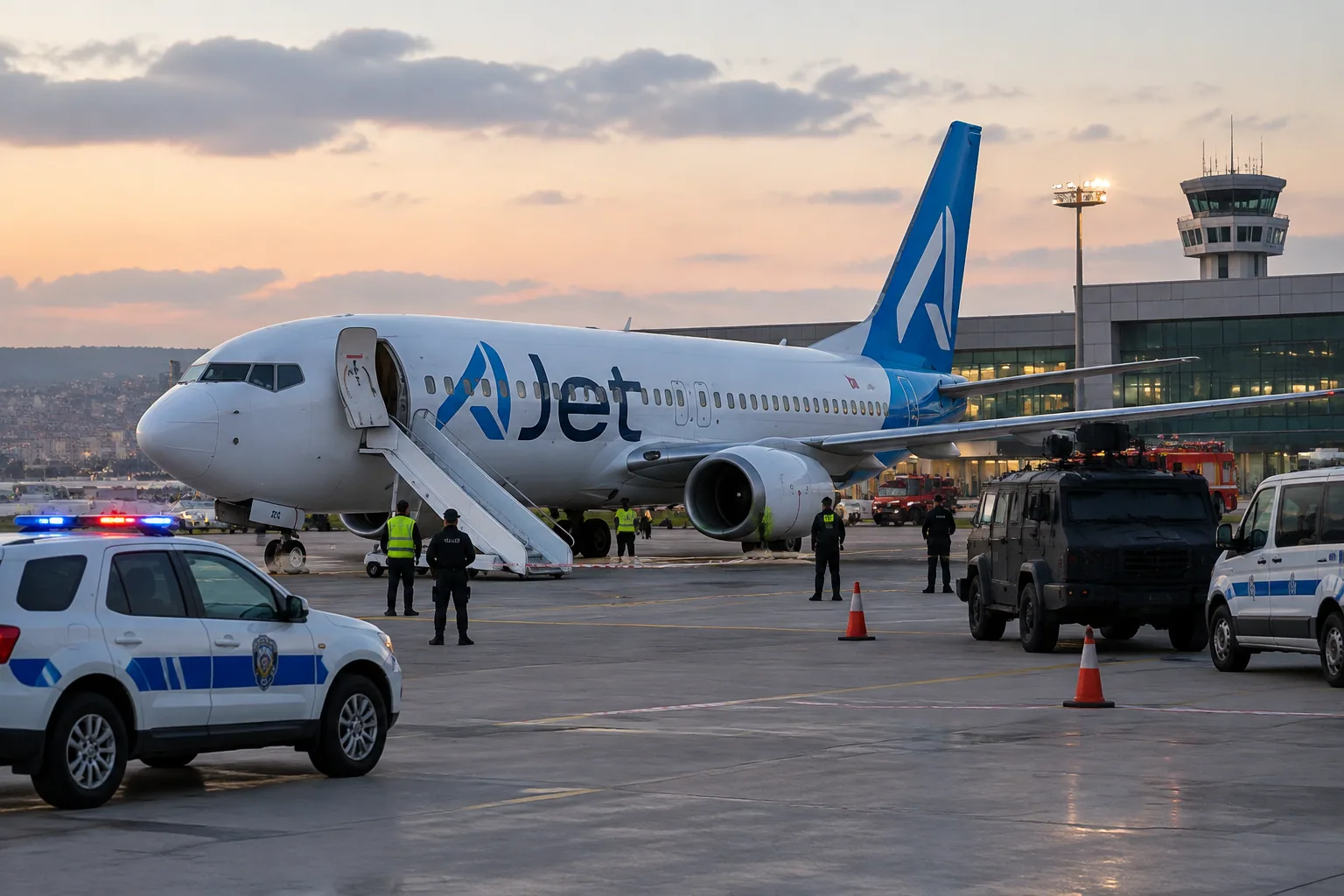 AJet евакуира 136 пътници след бомбена бележка