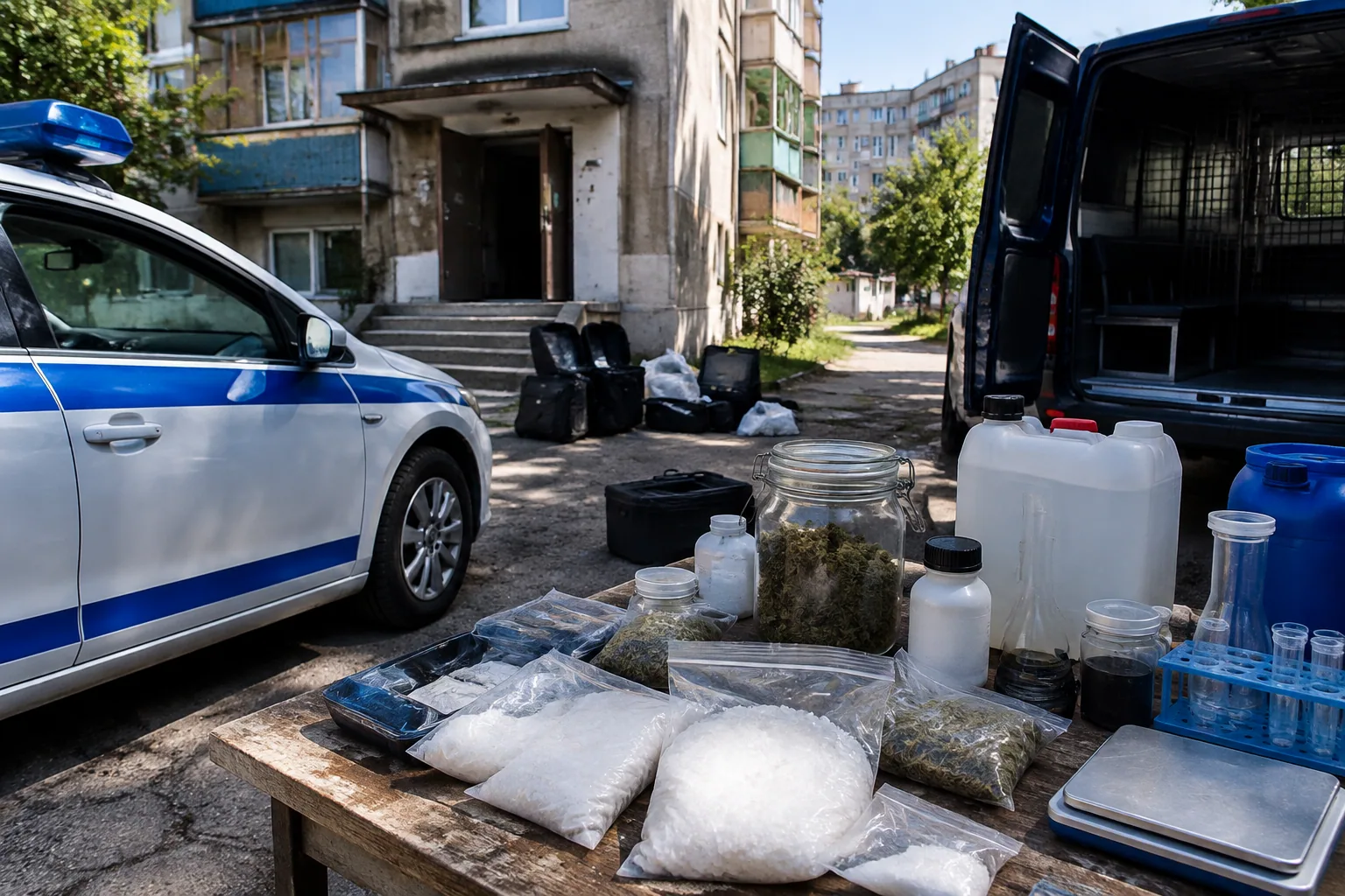 Полицията задържа петима в Бургас и разбива нарколаборатория