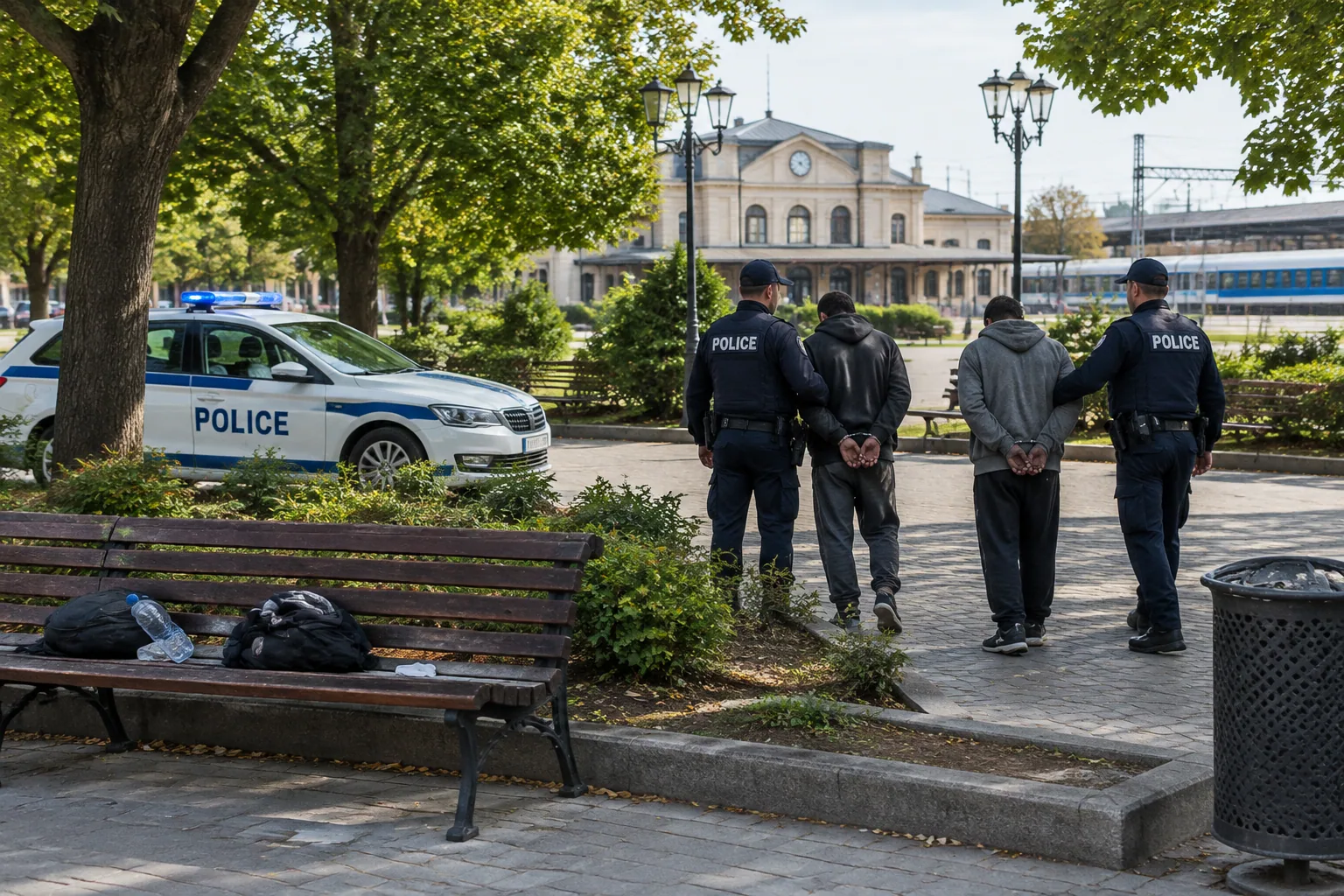 Полицията спря бой в градинка до жп гарата в Бургас