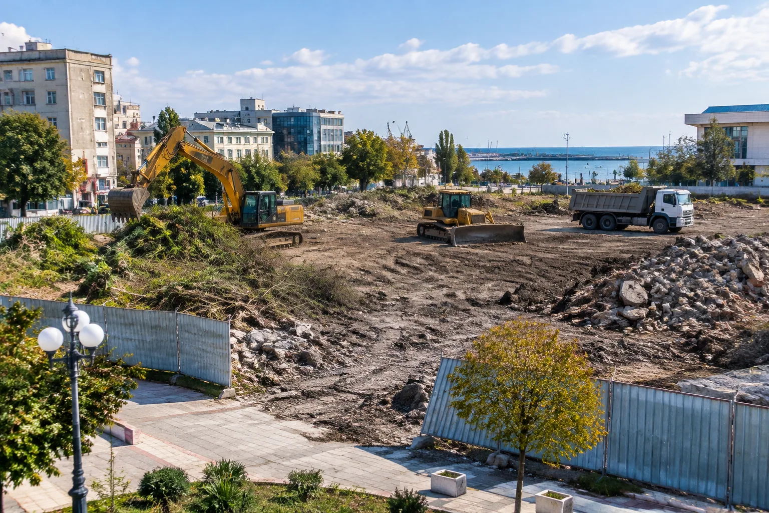 „Дупката“ в Бургас се разчиства, строежът чака май 2027